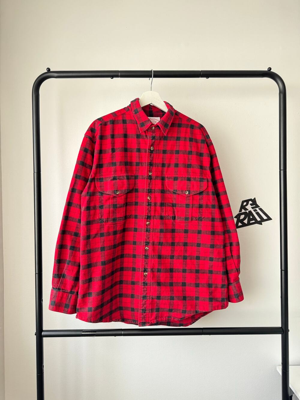 Filson Medium Weight Flannel Shirt Red Black Plaid